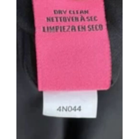 Betsey Johnson Women's Dress Shift Mini Lace Detail Scuba Crepe V-Neck 16 Black - Picture 7 of 9